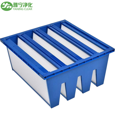 Tipo sotto- di filtro dell'aria W di Hepa del sistema di HVAC AHU con la struttura di plastica blu