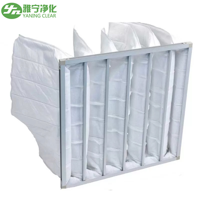 6 delle borse F9 del filtro a sacco materiale bianco del tessuto non per industria di pittura