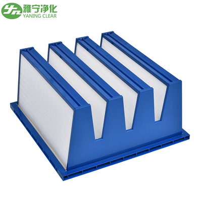 Filtro di plastica da filtro dell'aria H10 Hepa della tasca della Banca di pagina V con l'alto volume di aria