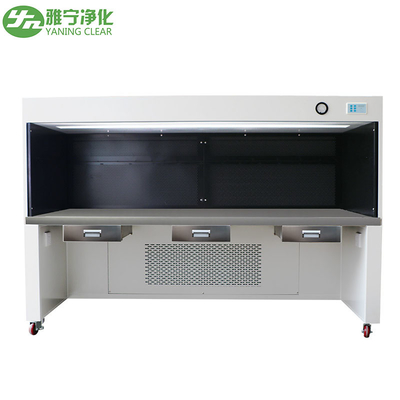 Banchetto di lavoro di laboratorio per l'esperimento di batteri microbici ultra-puri