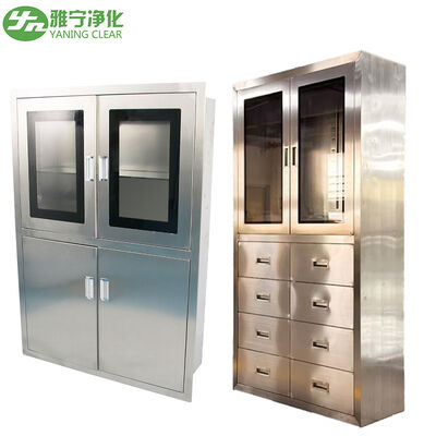 Armadio Medico in Acciaio Inox 304 con Porta in Vetro e Funzione Antipolvere per Conservazione Medicinali in Ospedale