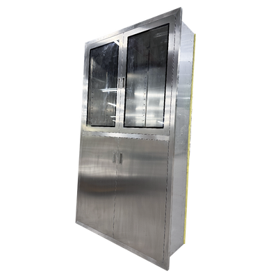 Cabinetto per la sala operatoria in acciaio inossidabile 304 Yaning Professional con dimensioni personalizzabili e doppia porta aperta